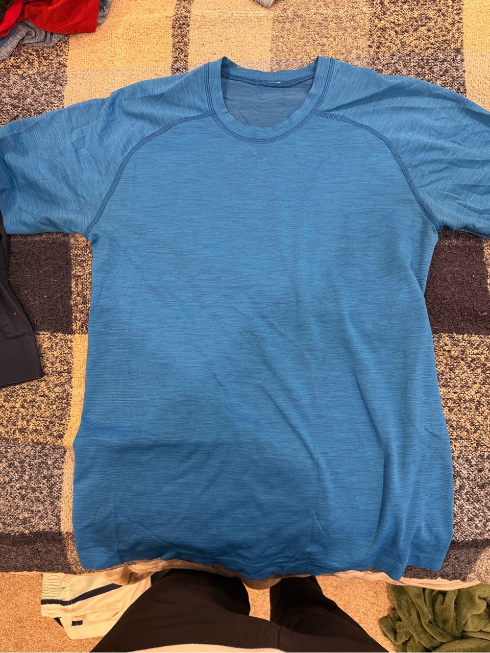 lululemon athletica Men's Short Sleeve Crew Tee in Teal Blue
